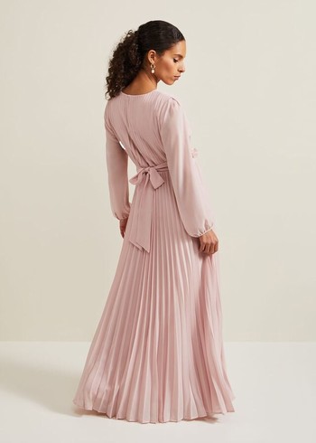 Phase Eight Petite Alecia Pleated Dress Rose Canada | GQJXSK-295